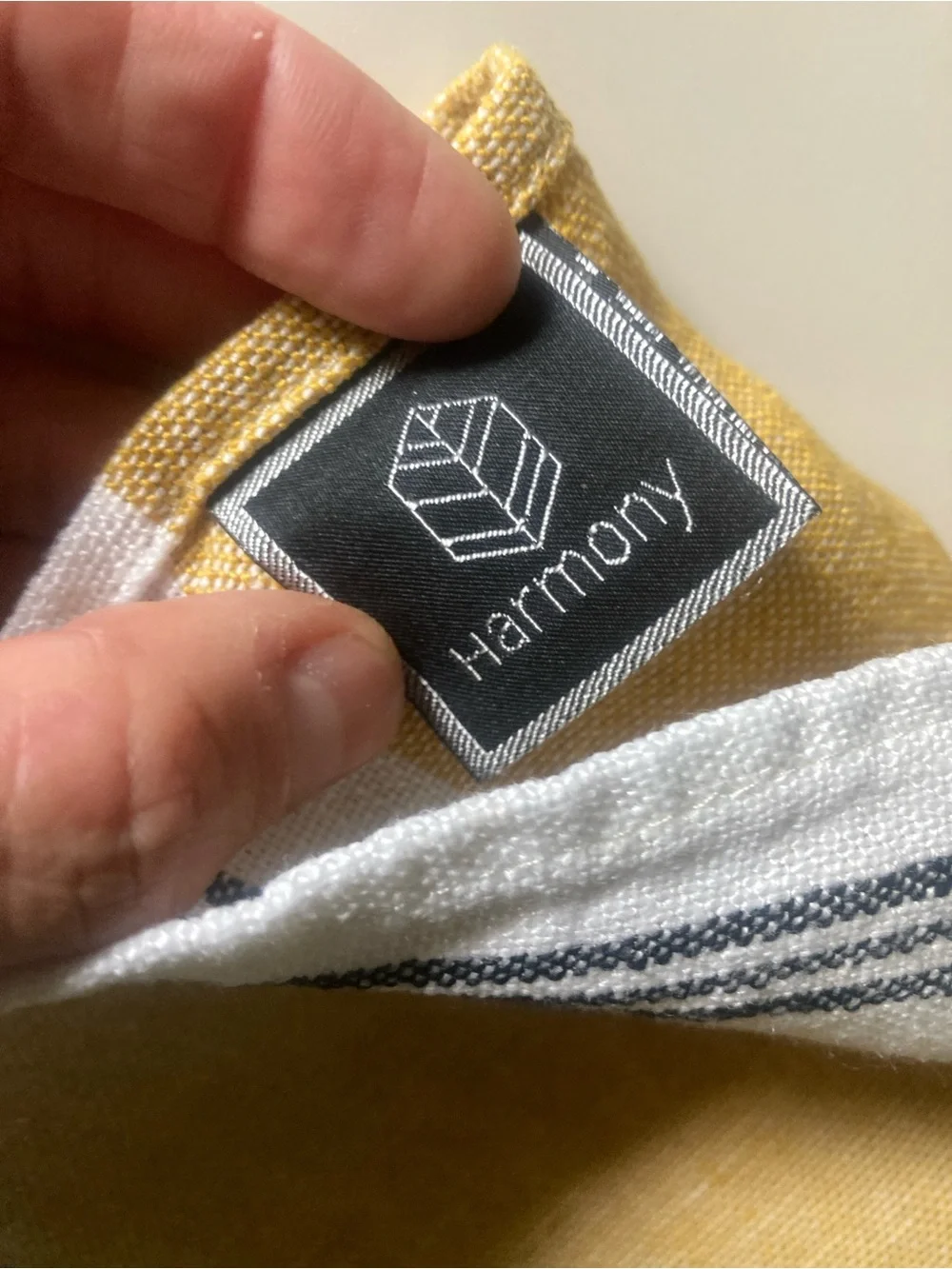 Harmony 100% Linen Sweden Dish towels set 5 18”x28” magnolia yellow white stripe
